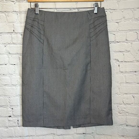 New York & Company Women’s Black White Checkered Pencil Skirt size 6 - Picture 1 of 7